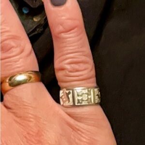 Hawaiian Honu Turtle and Quilt Sterling 925 Ring 🐢 💜